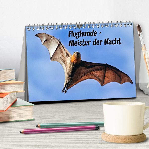 Produktbild: Flughunde - Meister der Nacht (Tischkalender 2026 DIN A5 quer), CALVENDO Monatskalender