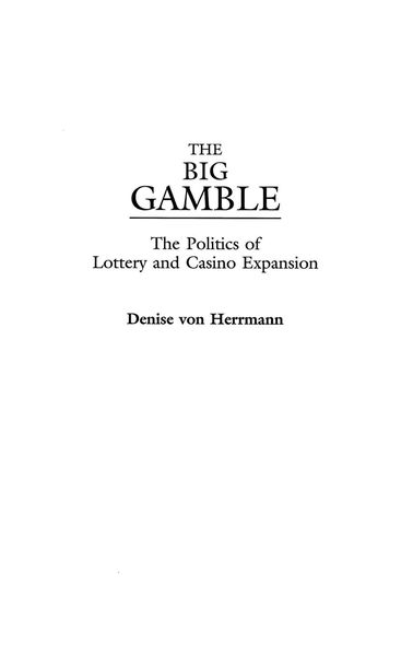 Produktbild: The Big Gamble