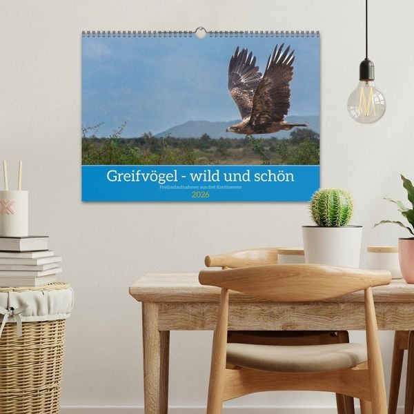Produktbild: Greifv&ouml;gel - wild und sch&ouml;n (Wandkalender 2026 DIN A3 quer), CALVENDO Monatskalender