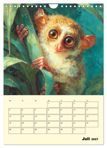 Produktbild: Koboldmakis. Kleine H&uuml;ter des Dschungels (Wandkalender 2027 DIN A4 hoch), CALVENDO Monatskalender