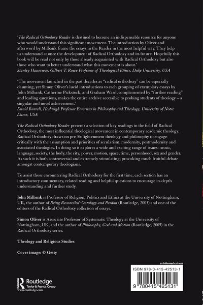 Produktbild: The Radical Orthodoxy Reader