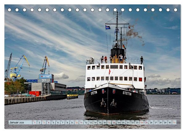 Produktbild: Dampfeisbrecher Stettin - Auf Besuch in der Hansestadt Wismar (Tischkalender 2026 DIN A5 quer), CALVENDO Monatskalender