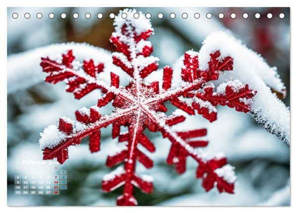 Produktbild: Schneekristalle und Eiszapfen Eisige Zeiten f&uuml;r alle Winterfans (Tischkalender 2026 DIN A5 quer), CALVENDO Monatskalender