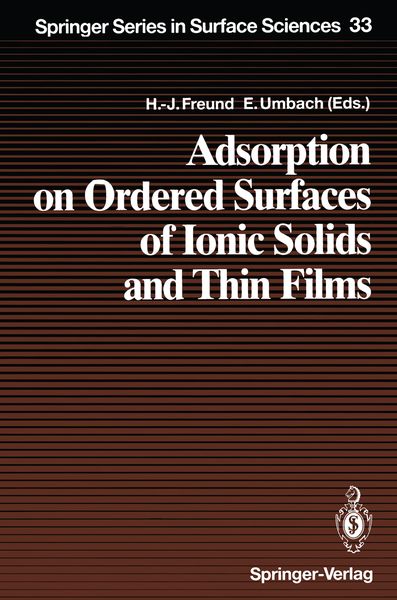Produktbild: Adsorption on Ordered Surfaces of Ionic Solids and Thin Films