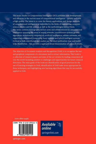 Produktbild: Machine Learning in Document Analysis and Recognition