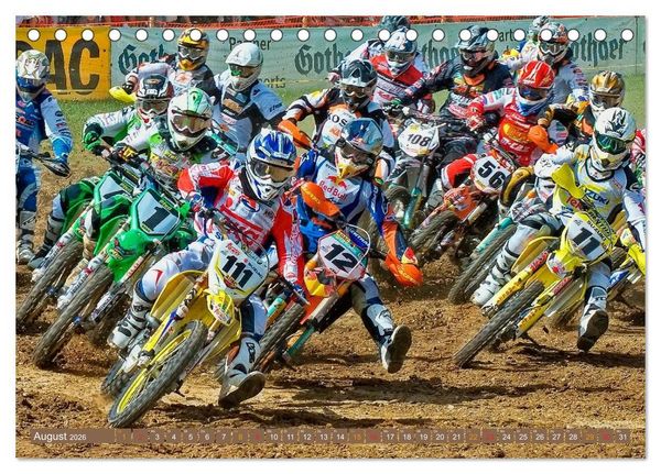 Produktbild: Motocross - mit vollem Risiko (Tischkalender 2026 DIN A5 quer), CALVENDO Monatskalender