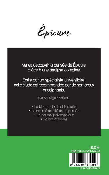Produktbild: &Eacute;picure (&eacute;tude et analyse compl&egrave;te de sa pens&eacute;e)