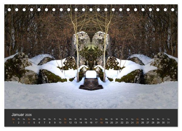 Produktbild: Spiegelwelten - Im Reich der Naturwesen (Tischkalender 2026 DIN A5 quer), CALVENDO Monatskalender