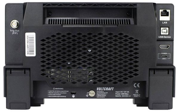 Produktbild: VOLTCRAFT DOV1254 LA Digital-Oszilloskop 125 MHz 4-Kanal 1.25 GSa/s 100 Mpts 12 Bit Digital-Speicher (DSO), Logic-Analyser 1 St.