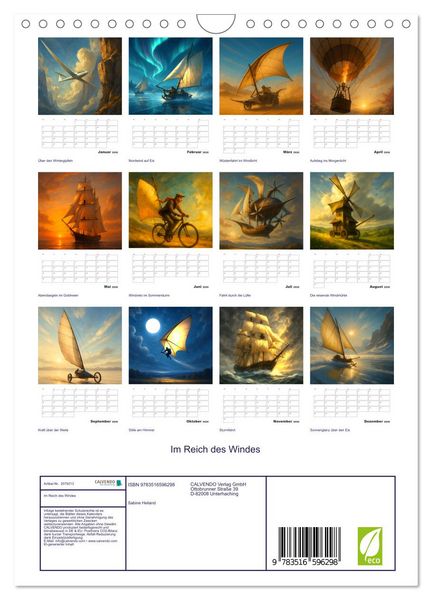 Produktbild: Im Reich des Windes (Wandkalender 2026 DIN A4 hoch), CALVENDO Monatskalender
