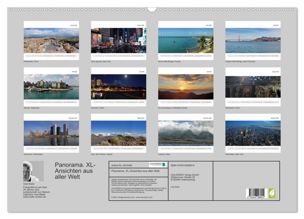 Produktbild: Panorama. XL-Ansichten aus aller Welt (Wandkalender 2026 DIN A2 quer), CALVENDO Monatskalender