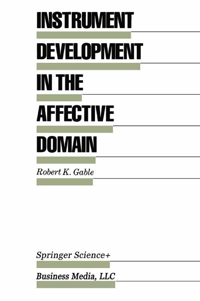 Produktbild: Instrument Development in the Affective Domain