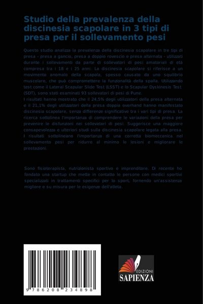 Produktbild: Studio della prevalenza della discinesia scapolare in 3 tipi di presa per il sollevamento pesi