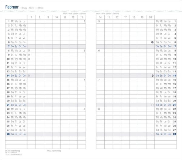 Produktbild: Leporello, schwarz Kalender 2027