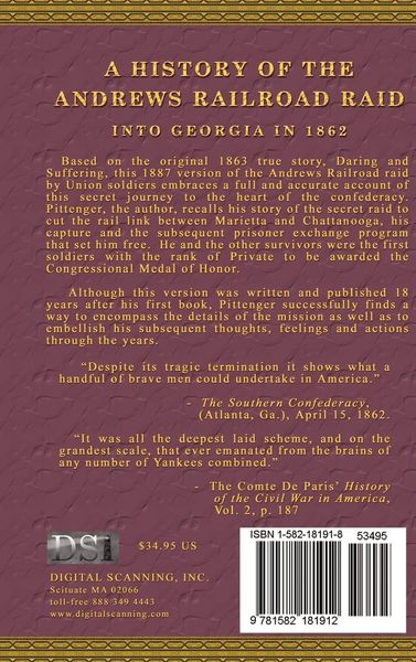 Produktbild: A History of the Andrews Railroad Raid Into Georgia in 1862