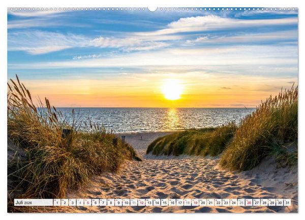 Produktbild: An der Nordsee, Urlaub im Norden Deutschlands (hochwertiger Premium Wandkalender 2026 DIN A2 quer), Kunstdruck in Hochglanz