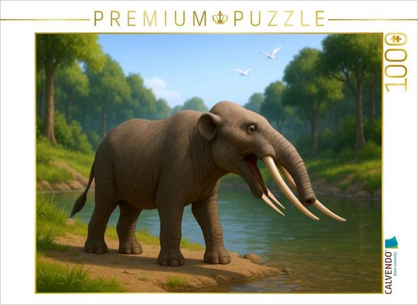 CALVENDO Puzzle Gomphotherium - ausgestorbene Urtiere | 1000 Teile Lege-Größe 64x48cm Foto-Puzzle für glückliche Stunden