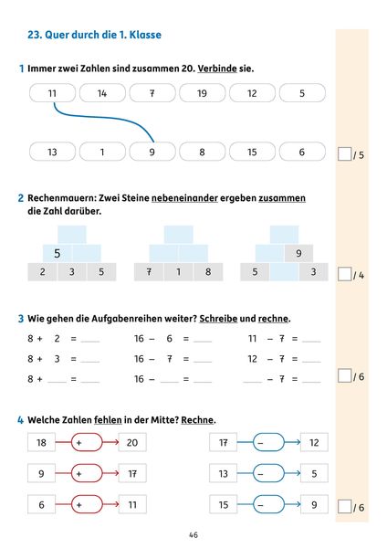 Produktbild: &Uuml;bungsheft mit Tests in Mathe 1. Klasse
