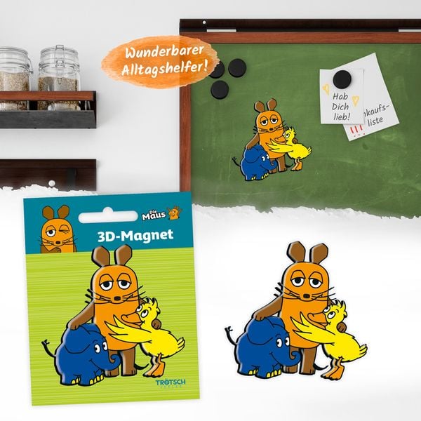 Produktbild: Tr&ouml;tsch Die Maus 3D-Magnet Maus und Freunde