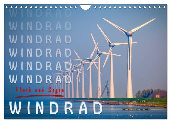 Produktbild: Windrad - Fluch und Segen (Wandkalender 2026 DIN A4 quer), CALVENDO Monatskalender
