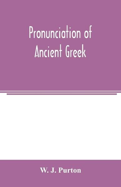 Produktbild: Pronunciation of ancient Greek