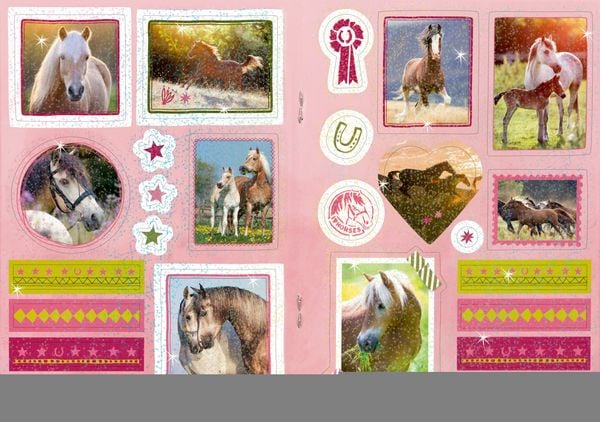 Produktbild: Funkelnde Sticker Pferdefreunde