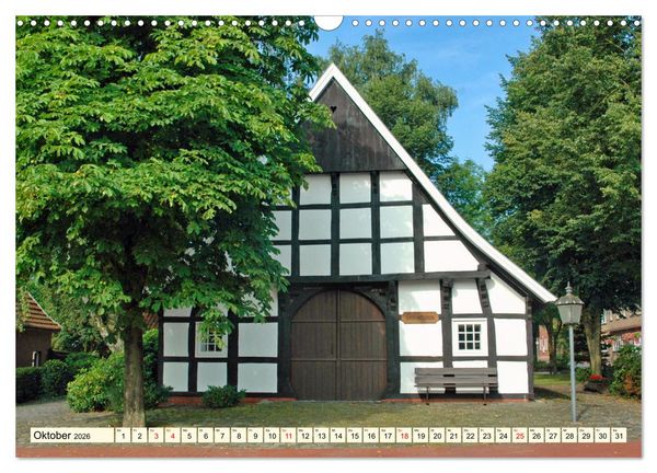 Produktbild: Baukunst Fachwerk (Wandkalender 2026 DIN A3 quer), CALVENDO Monatskalender