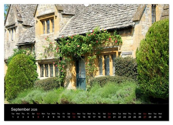 Produktbild: Cotswold Cottages (High Quality Premium Wall Calendar 2026 DIN A2 landscape),CALVENDO 12 Month Wall Calendar