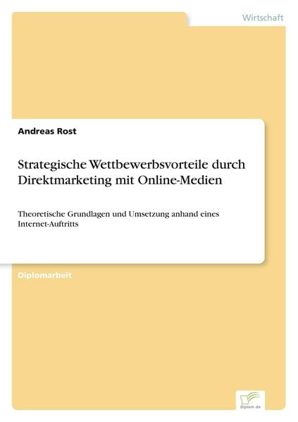 Produktbild: Strategische Wettbewerbsvorteile durch Direktmarketing mit Online-Medien