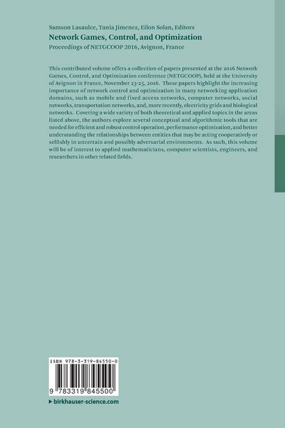 Produktbild: Network Games, Control, and Optimization