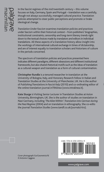 Produktbild: Translation Under Fascism