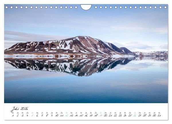 Produktbild: Heike Odermatt: 80&deg; Nord - Fotografien von Spitzbergen und Nordaustland (Wandkalender 2026 DIN A4 quer), CALVENDO Monatskalender