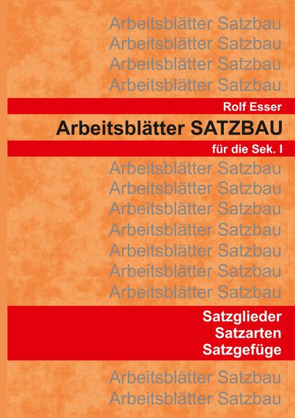 Produktbild: Arbeitsbl&auml;tter SATZBAU
