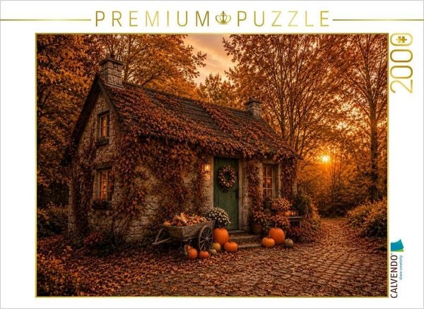 CALVENDO Puzzle Herbstzauber vor der Hütte | 2000 Teile Lege-Größe 90x67cm Foto-Puzzle für glückliche Stunden