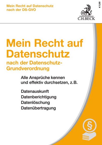 Produktbild: Mein Recht auf Datenschutz nach der Datenschutz-Grundverordnung