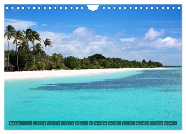 Produktbild: Malediven - Inseltraum im Paradies (Wandkalender 2026 DIN A4 quer), CALVENDO Monatskalender