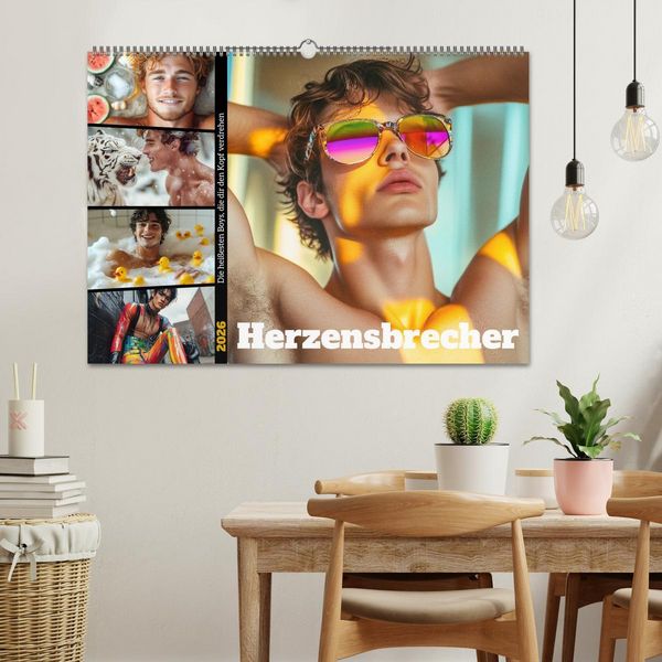 Produktbild: Herzensbrecher (Wandkalender 2026 DIN A2 quer), CALVENDO Monatskalender