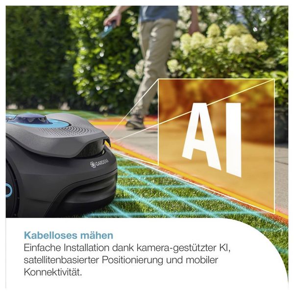 Produktbild: GARDENA 19942-20 M&auml;hroboter smart SILENO sense M&auml;hroboter Geeignet f&uuml;r Fl&auml;che max. 600m&sup2;