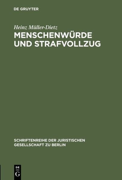 Produktbild: Menschenw&uuml;rde und Strafvollzug