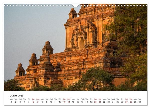Produktbild: Bagan - Pagodas in the forest (Wall Calendar 2026 DIN A3 landscape), CALVENDO 12 Month Wall Calendar