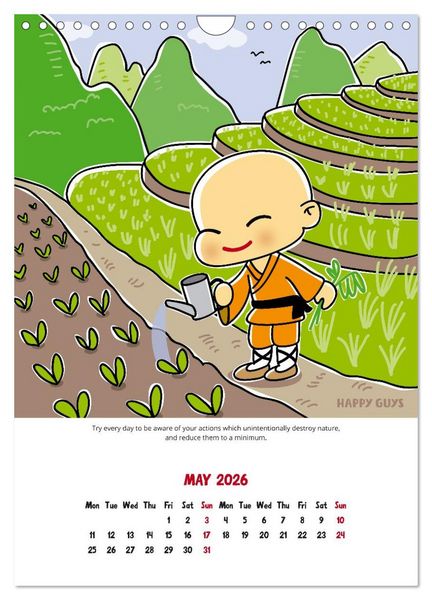 Produktbild: Mindfulness 2026 (Wall Calendar 2026 DIN A4 portrait), CALVENDO 12 Month Wall Calendar