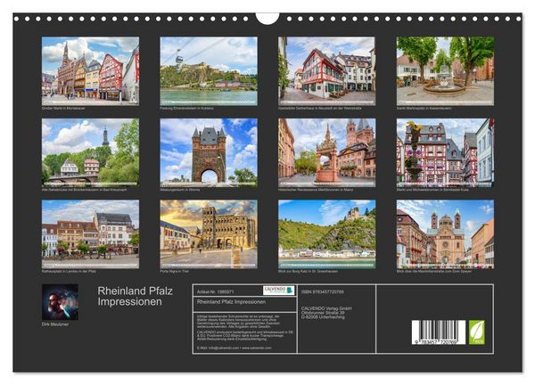 Produktbild: Rheinland Pfalz Impressionen (Wandkalender 2026 DIN A3 quer), CALVENDO Monatskalender