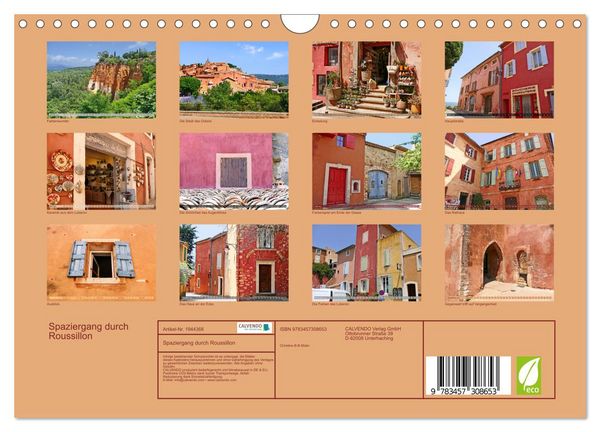 Produktbild: Spaziergang durch Roussillon (Wandkalender 2026 DIN A4 quer), CALVENDO Monatskalender