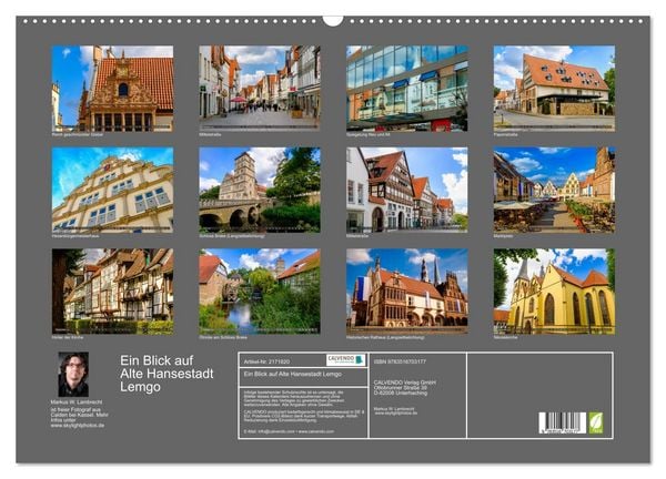 Produktbild: Ein Blick auf Alte Hansestadt Lemgo (Wandkalender 2026 DIN A2 quer), CALVENDO Monatskalender