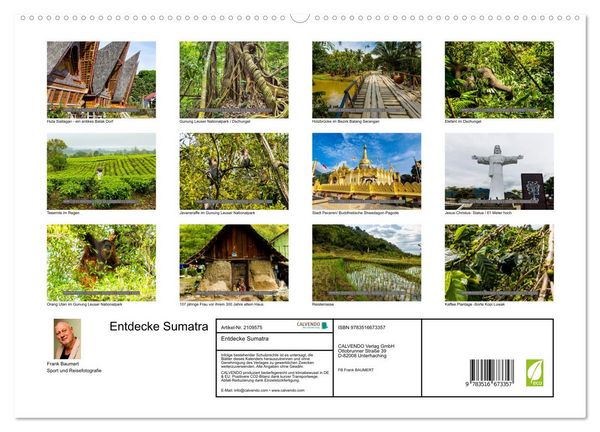 Produktbild: Entdecke Sumatra (hochwertiger Premium Wandkalender 2026 DIN A2 quer), Kunstdruck in Hochglanz