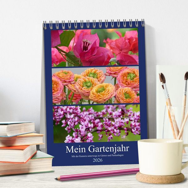 Produktbild: Mein Gartenjahr - Mit der Kamera unterwegs in G&auml;rten und Parkanlagen (Tischkalender 2026 DIN A5 hoch), CALVENDO Monatskalender