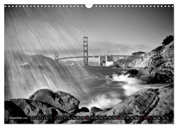 Produktbild: SAN FRANCISCO Monochrome Ansichten (Wandkalender 2026 DIN A3 quer), CALVENDO Monatskalender