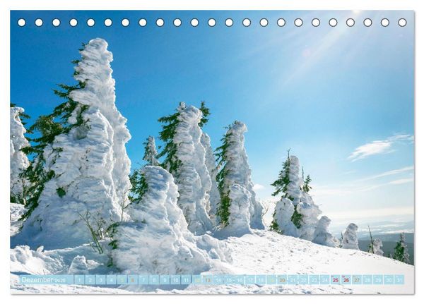 Produktbild: Arber, Rachel und Lusen: Der Hintere Bayerische Wald (Tischkalender 2026 DIN A5 quer), CALVENDO Monatskalender