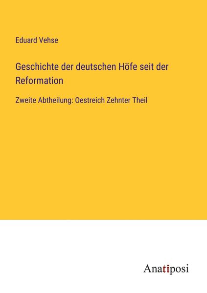 Produktbild: Geschichte der deutschen H&ouml;fe seit der Reformation