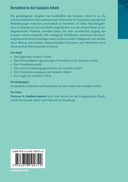 Produktbild: Verstehen in der Sozialen Arbeit
